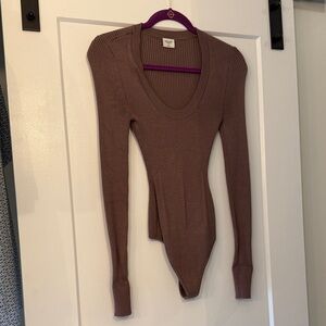 Abercrombie & Fitch Tan Ribbed Top